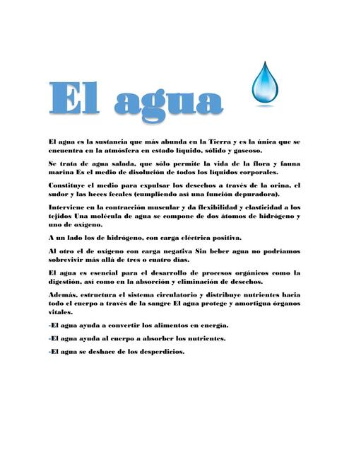 El agua