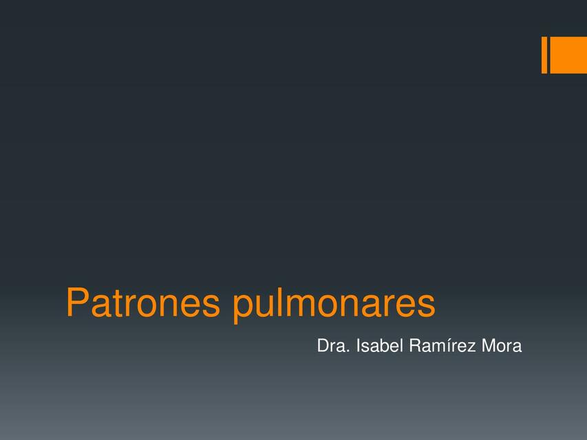 Patrones pulmonares