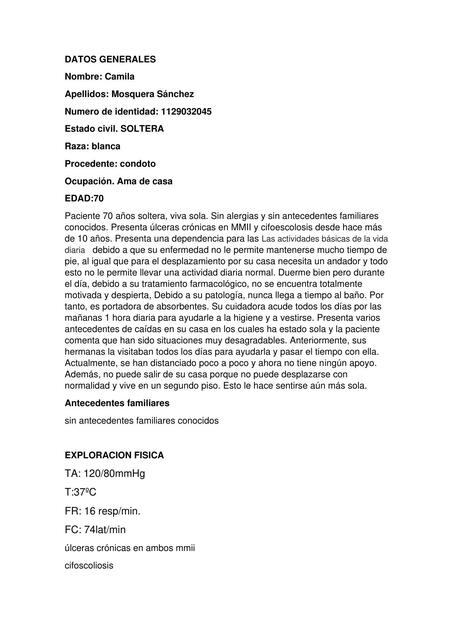 Caso clínico incontinencia urinaria 