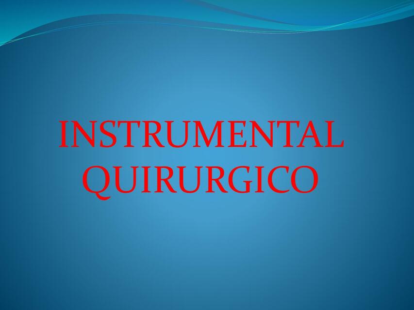 instrumental quirúrgico 