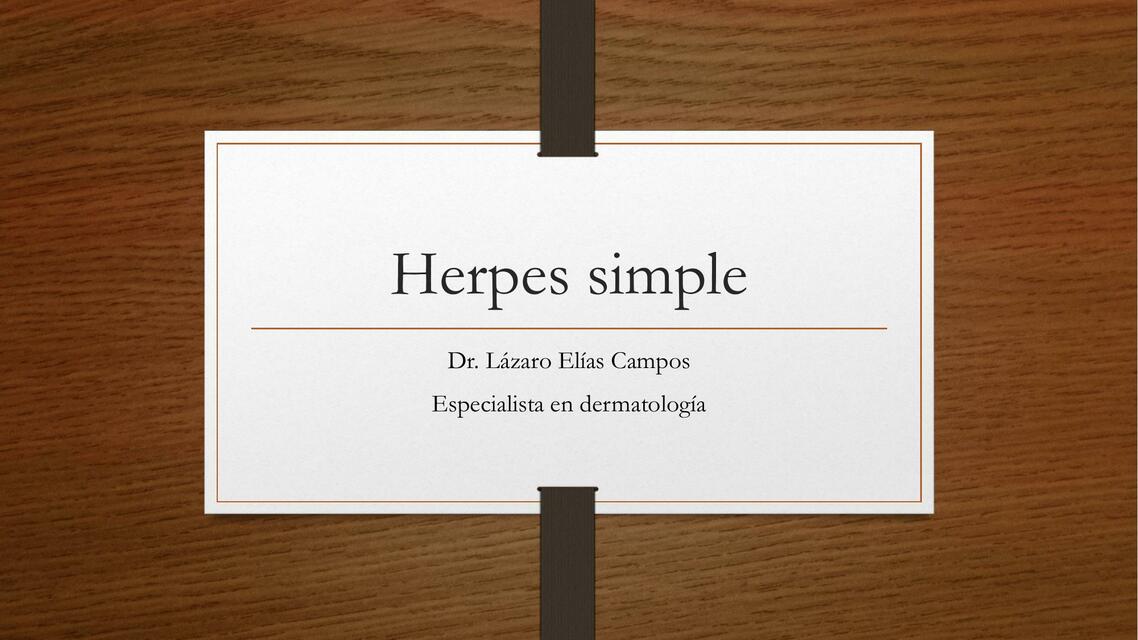 Herpes simple