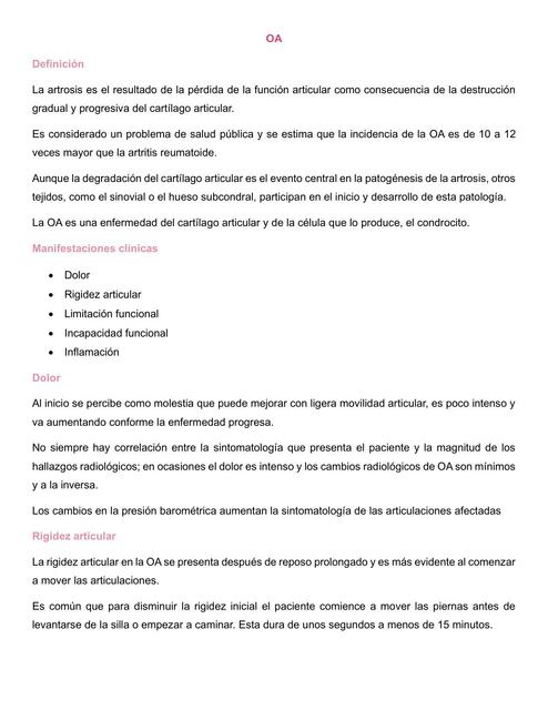 Artrosis.Artritis.Esguince.Tendinosis.Bursas.Elongación.Contusión e Inflamación