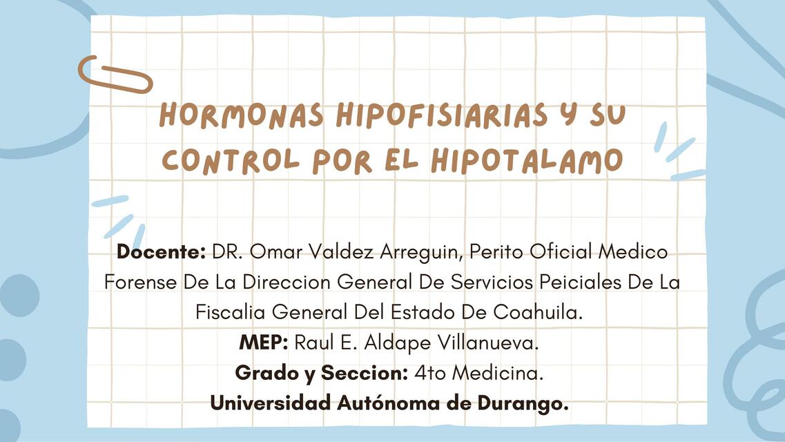 Hormonas hipofisiarias