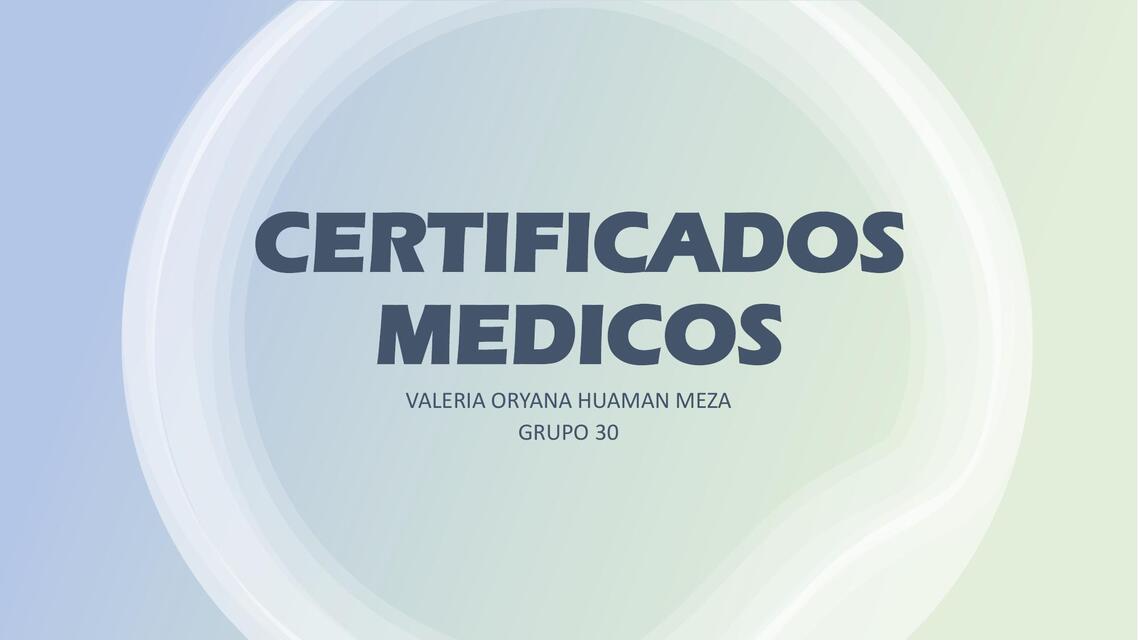 Certificados Médicos  