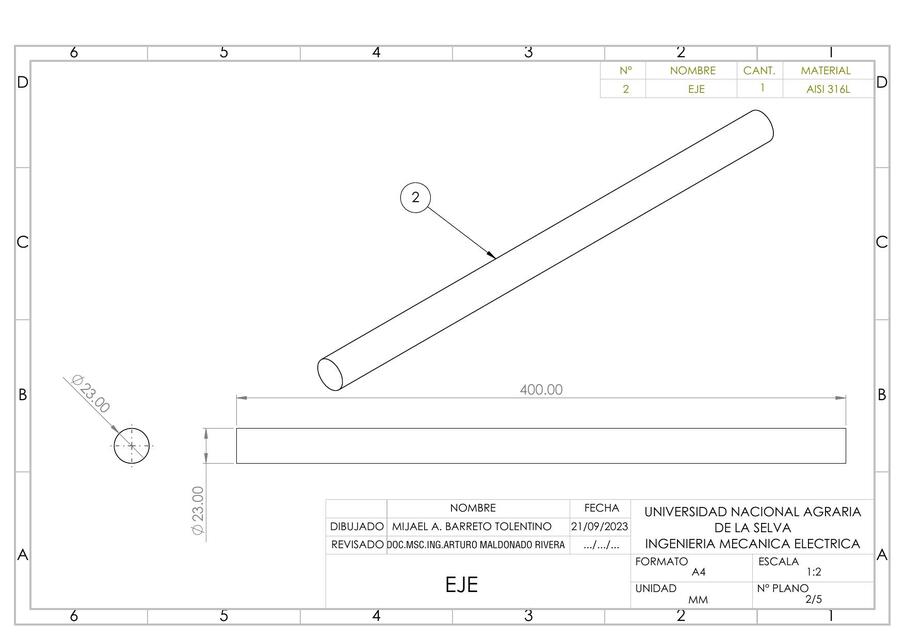 Plano de Eje