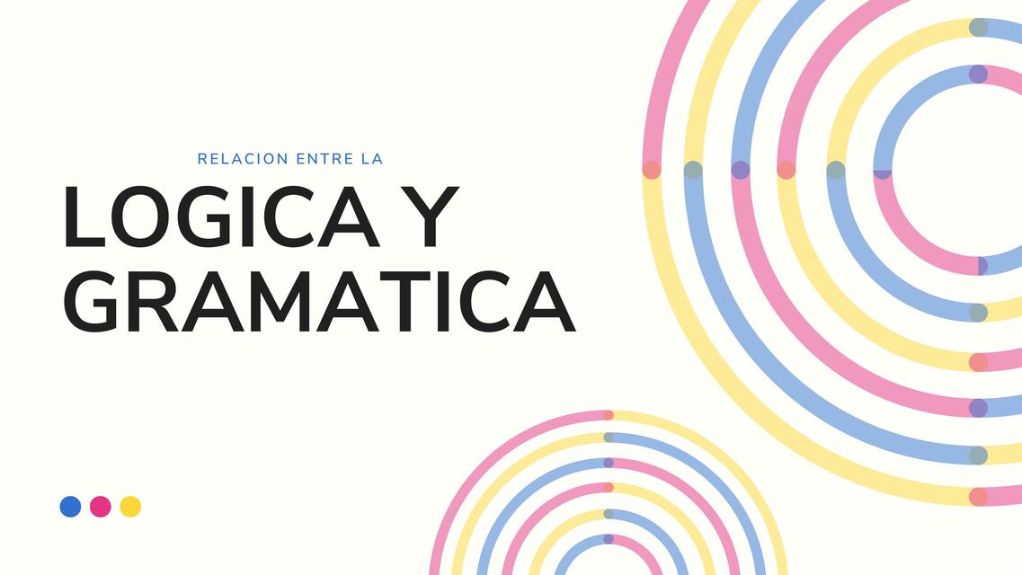 Relación entre lógica y gramática