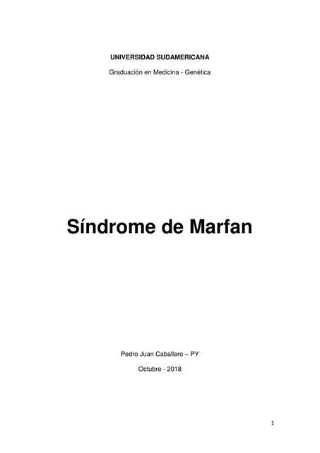 SÍNDROME DE MARFAN