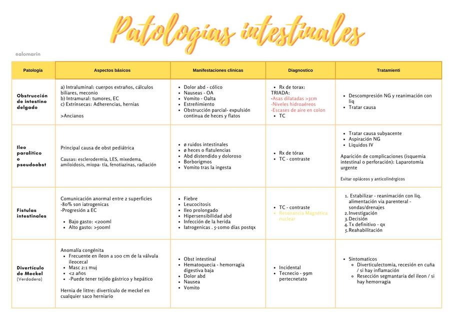 Patologías del Intestino Delgado