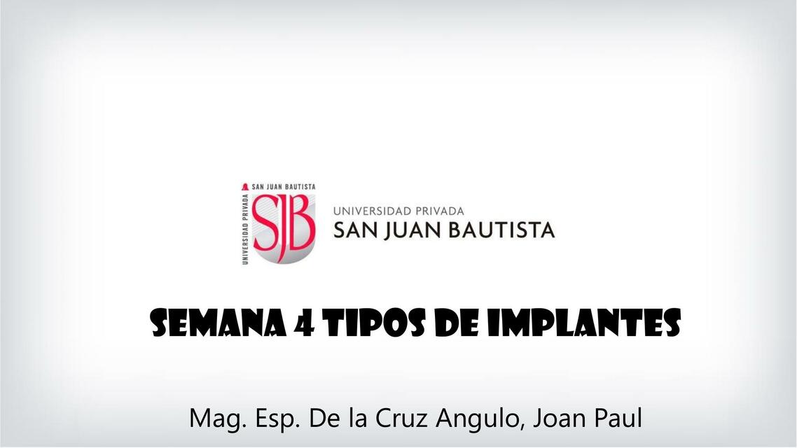 Semana 04 tipos de implantes