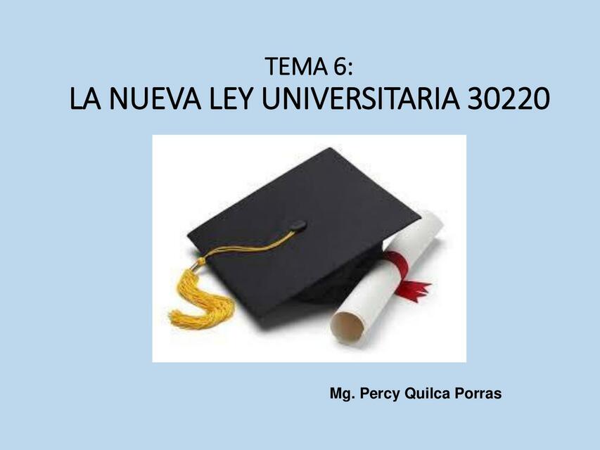 La nueva ley universitaria 30220 PreUny uDocz