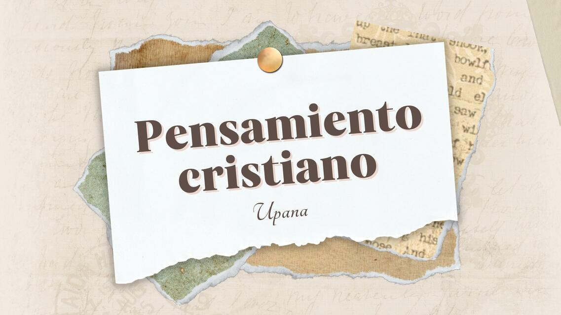 Pensamiento Cristiano