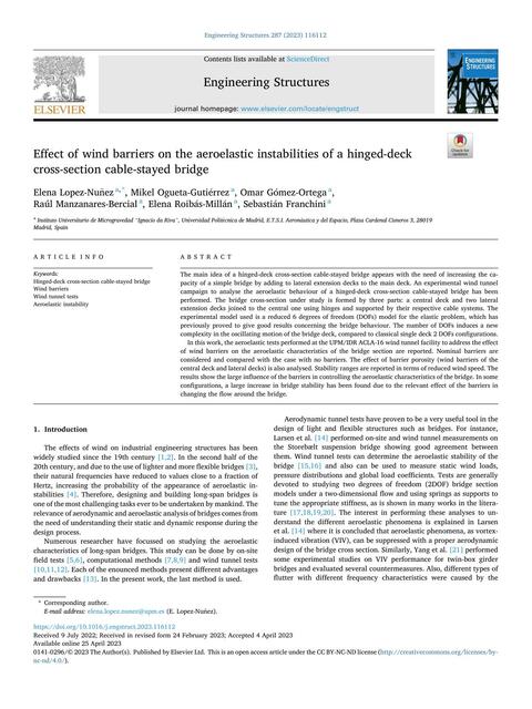 Effect of wind barriers on the aeroelastic instabi