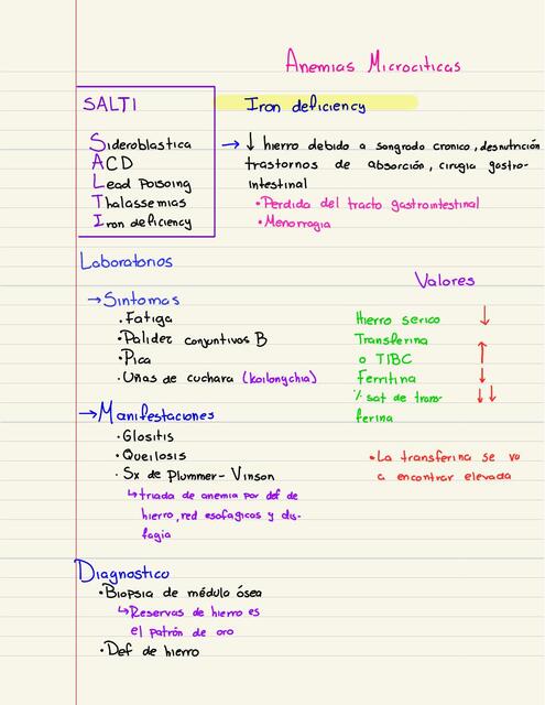Anemias Microcíticas  