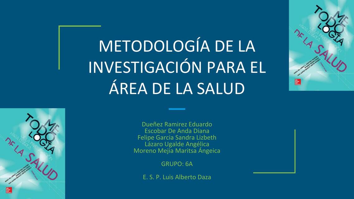 Metodología de la investigación para el área de la salud