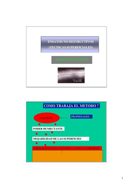 1ENSAYOS NO DESTRUCTIVOS(TECNICAS SUPERFICIALES