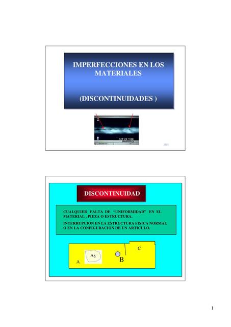 Imperfecciones y Particulas Magneticas