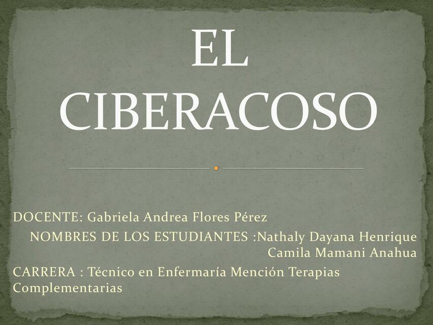 El Ciberacoso 