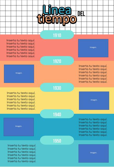 Plantilla línea del tiempo