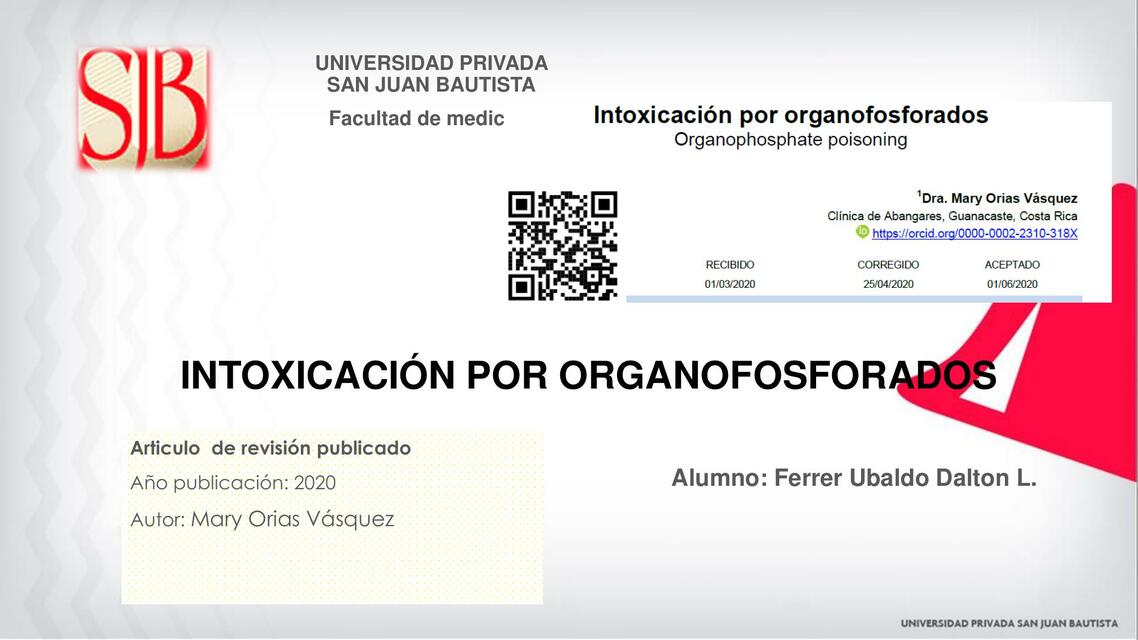 Rev intoxicacion organosfosforados