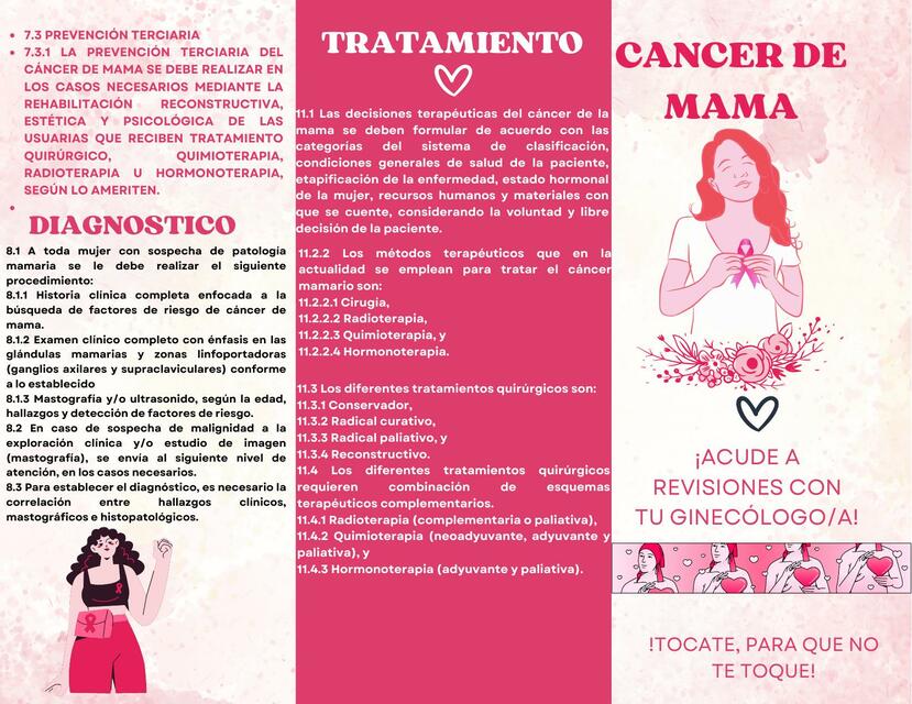 Triptico Cancer de Mama