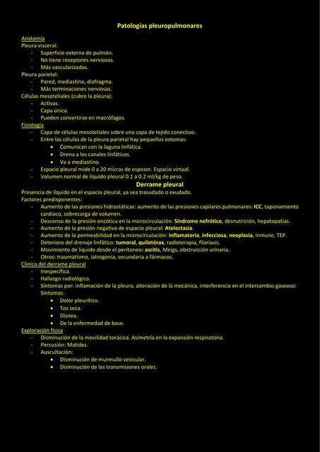 3 Patologías pleuropulmonares