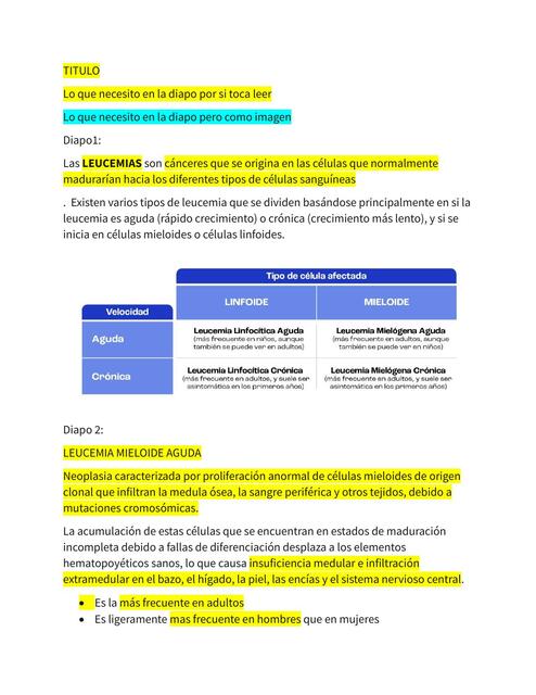 Las leucemia mieloide