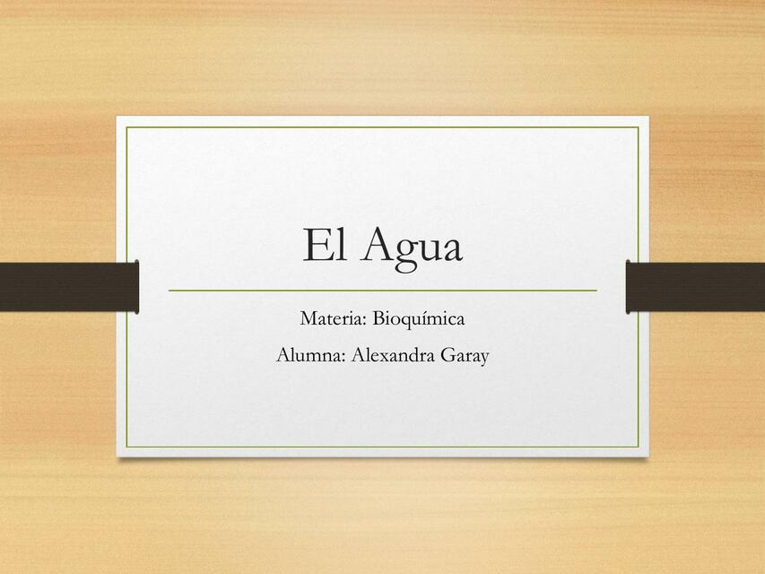 El Agua