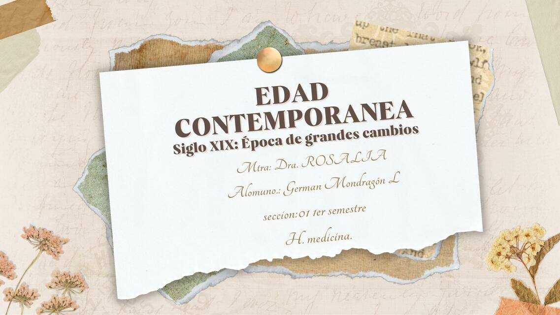 Edad Contemporánea 