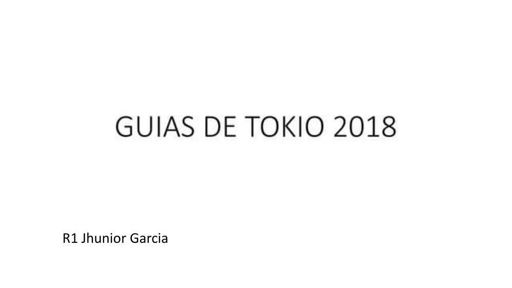 Guías de Tokio 2018 