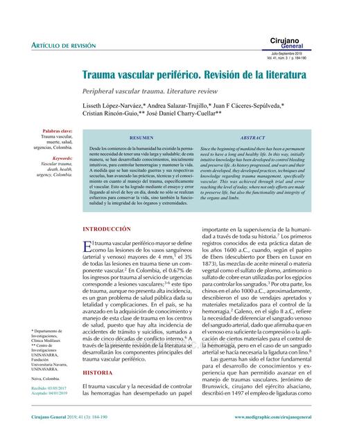 Trauma Vascular Periférico 