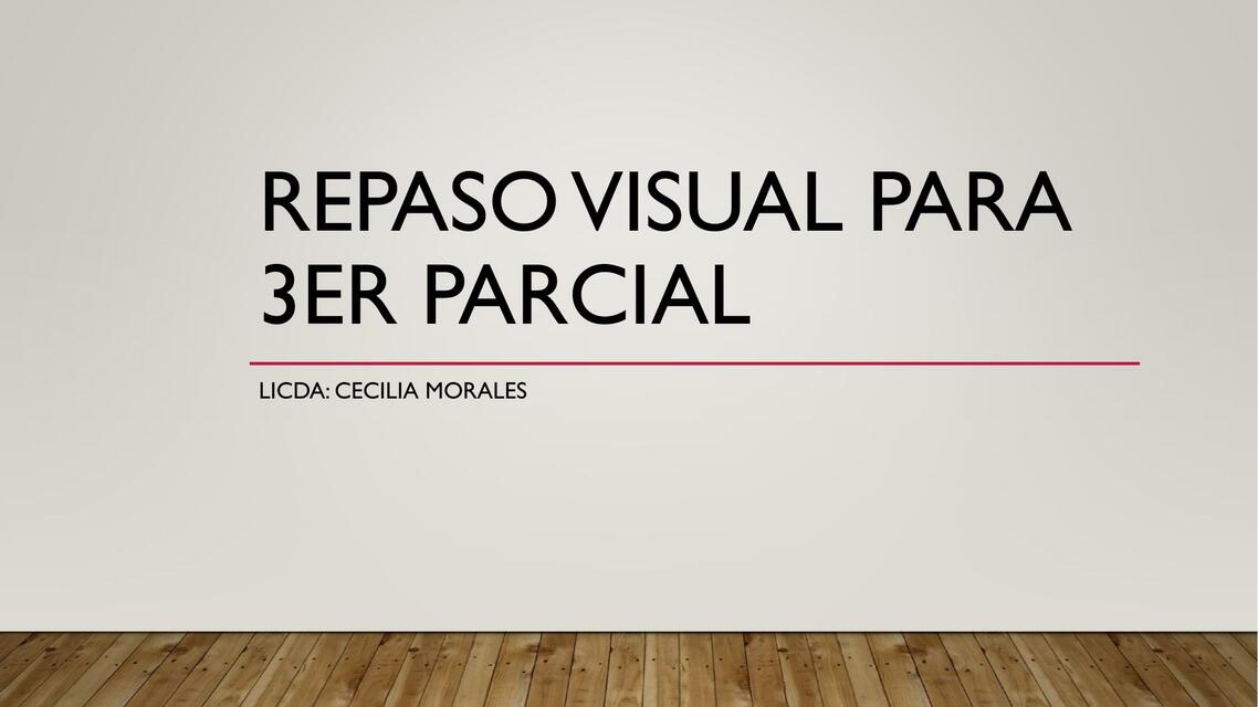 Repaso Visual para 3er Parcial 