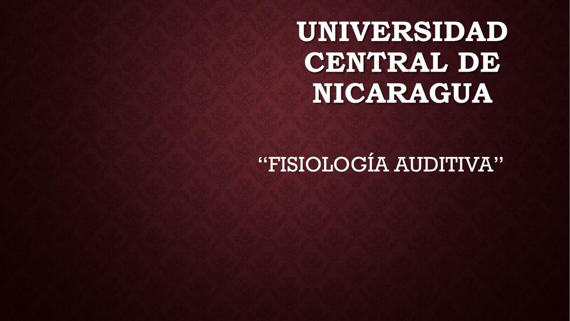 Fisiología Auditiva 