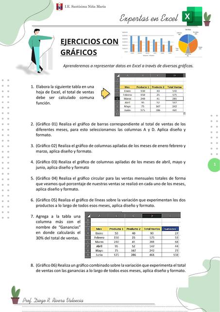 GUIA EXCEL GRÁFICOS EJERCICIO