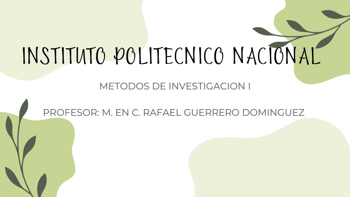 Metodos de investigacion