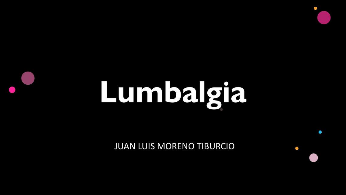 LUMBALGIA