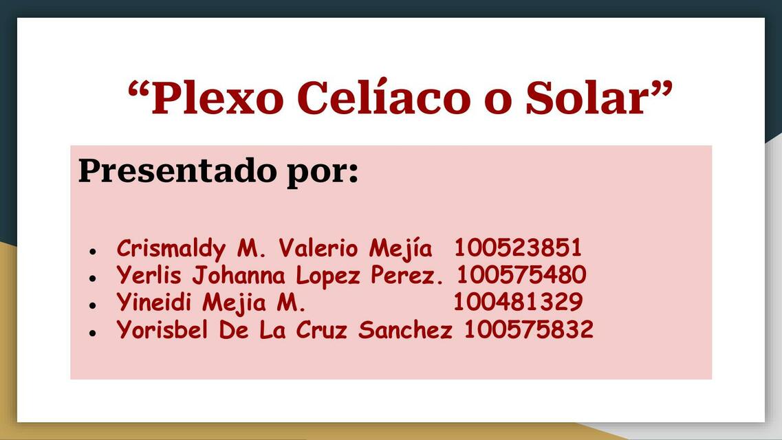 Presentación de plexo celíaco 1