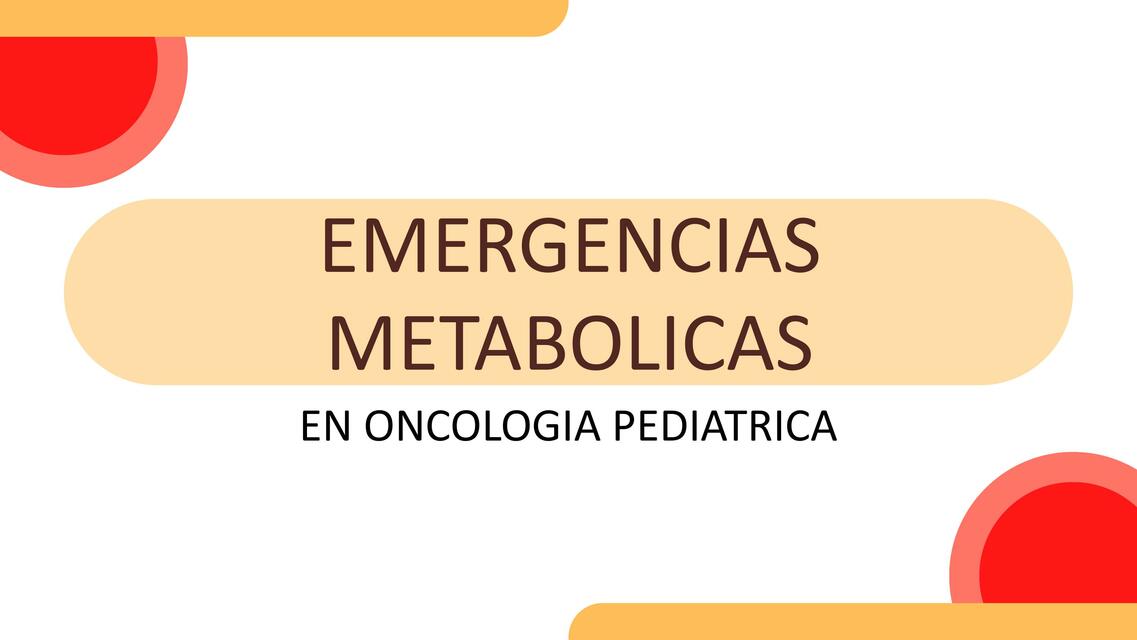 Emergencias Metabólicas 