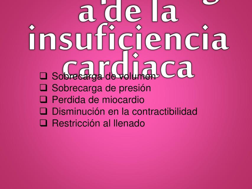 Fisiopatología de la insuficiencia cardiaca