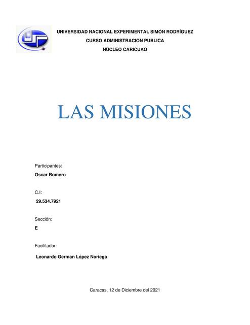 Las Misiones 