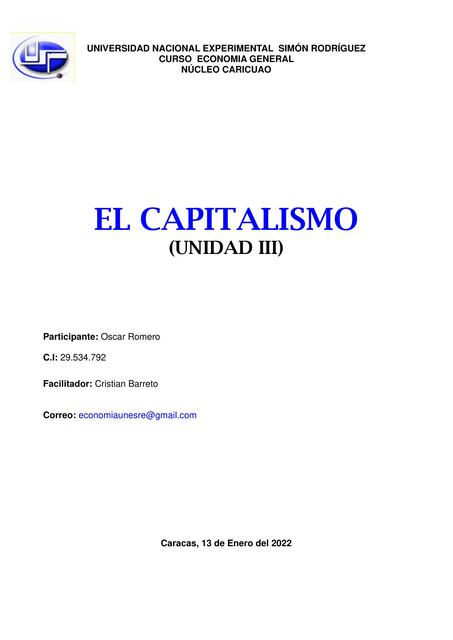 El Capitalismo 