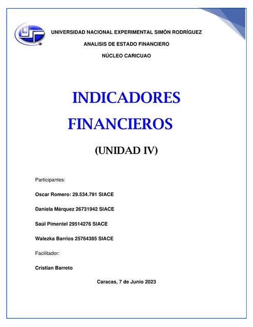 indicadores financieros