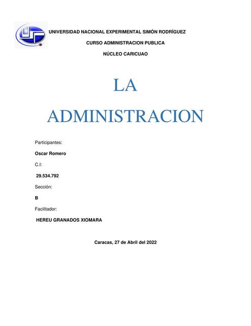 La Administración 