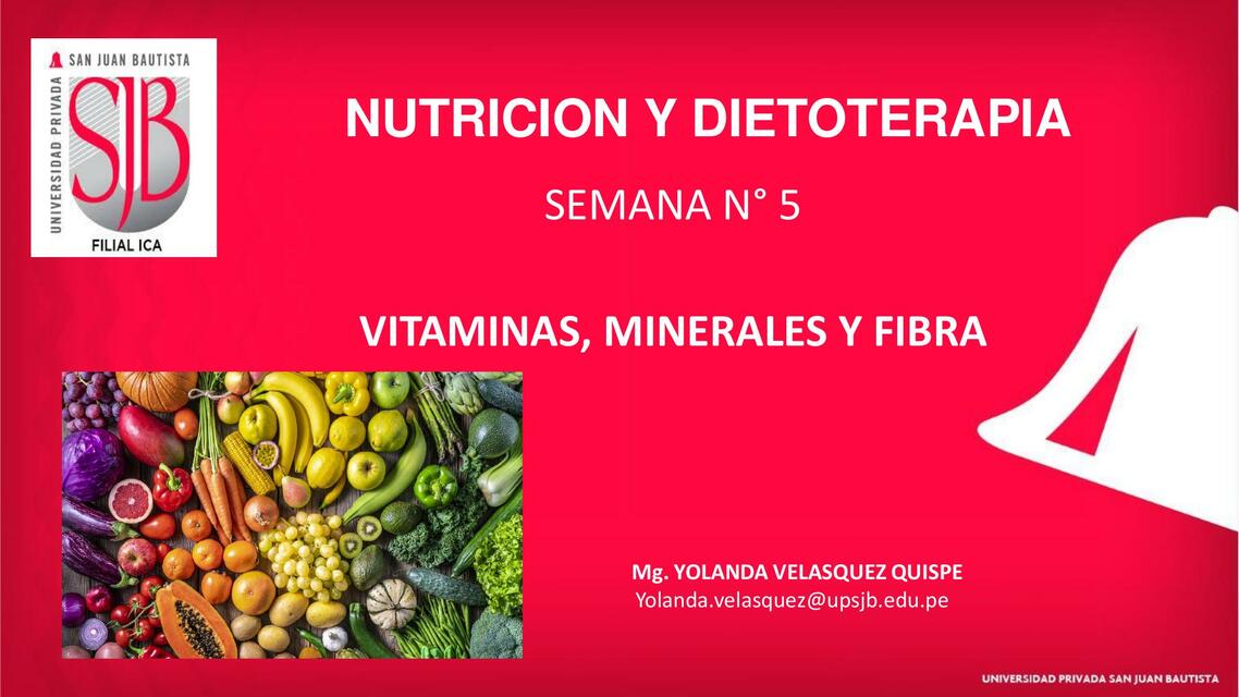 Vitaminas minerales y fibra