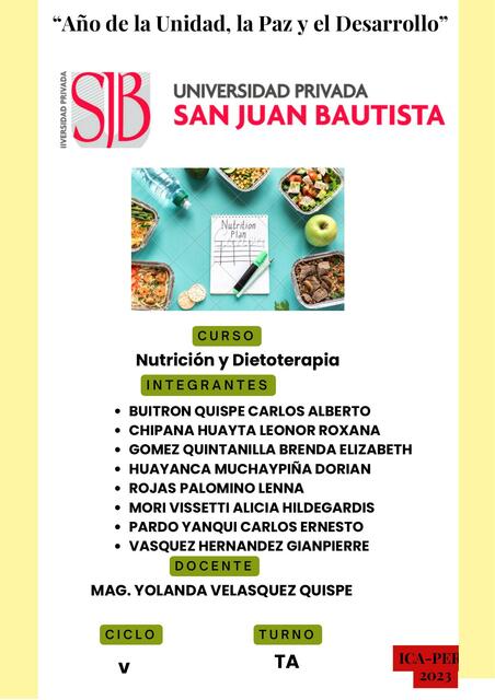 Nutrición y dietoterapia