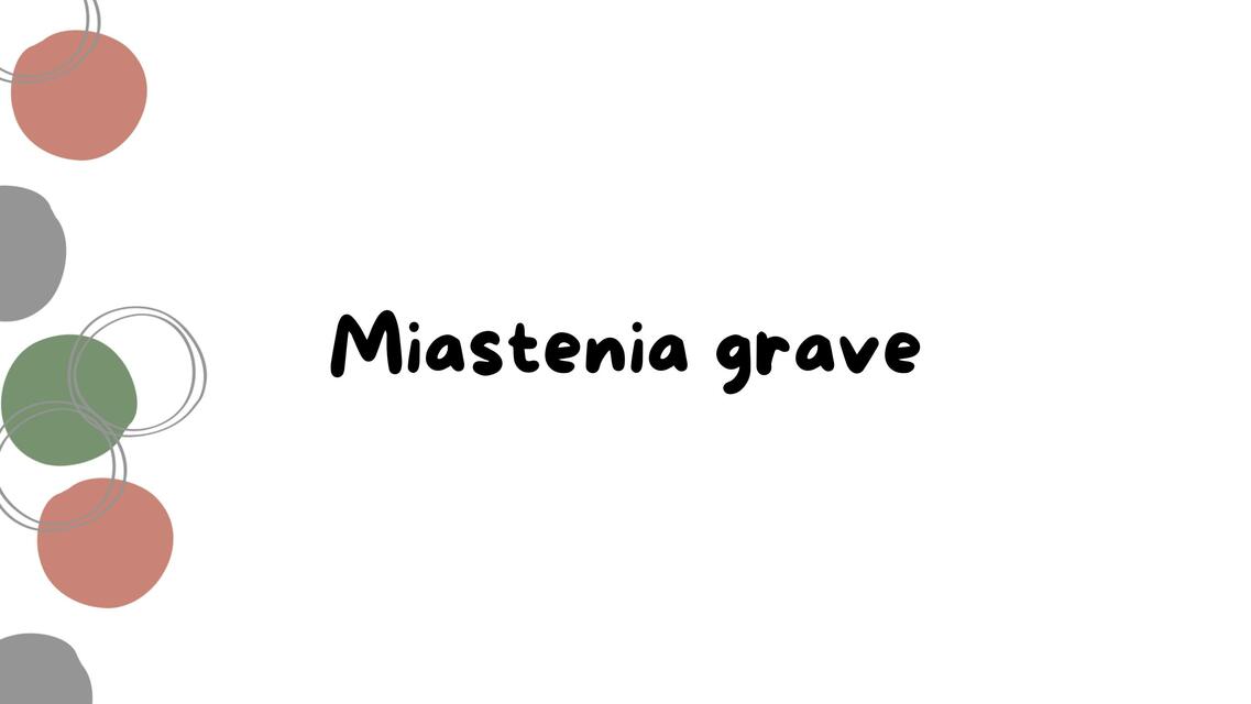 Miastenia grave