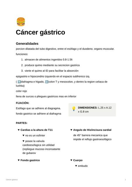 Cáncer gástrico