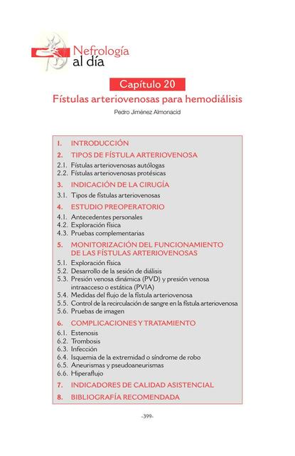 Fístulas arteriovenosas para hemodiálisis