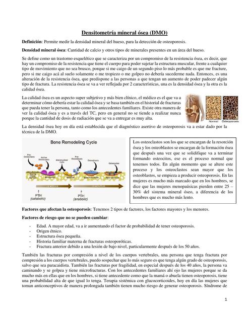 Clase 14 Densitometría Mineral Ósea