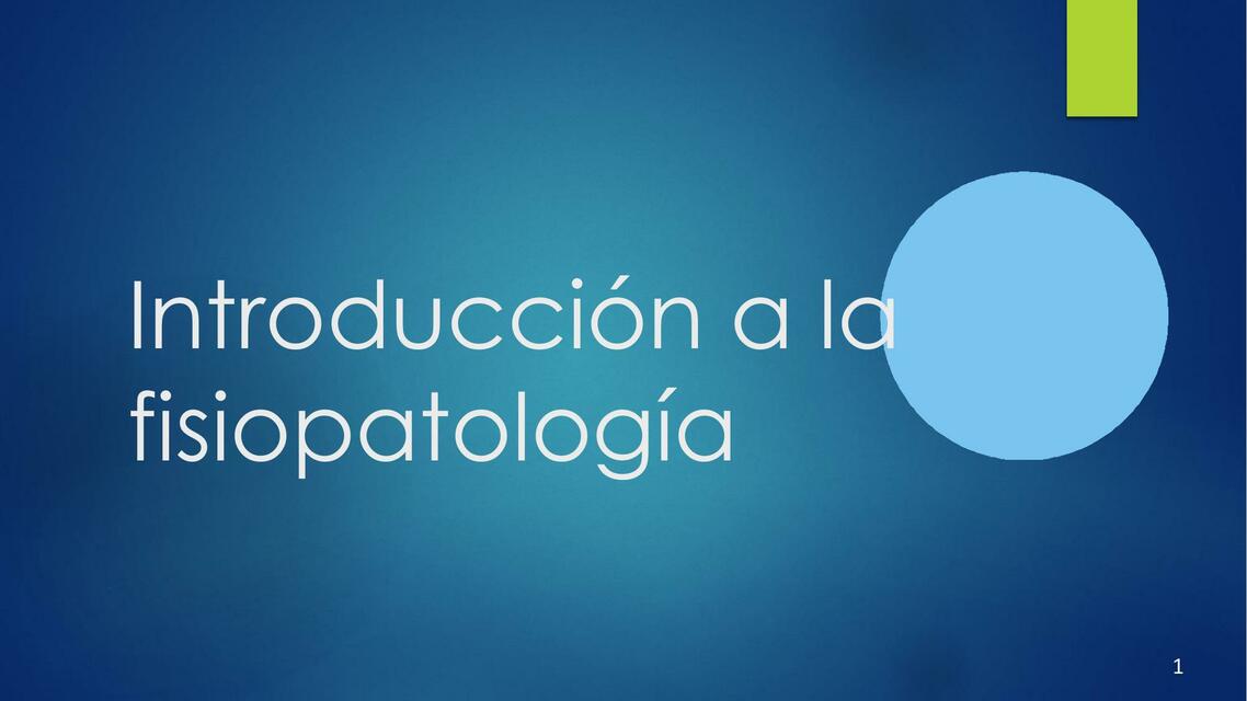 Introducción a la fisiopatología 