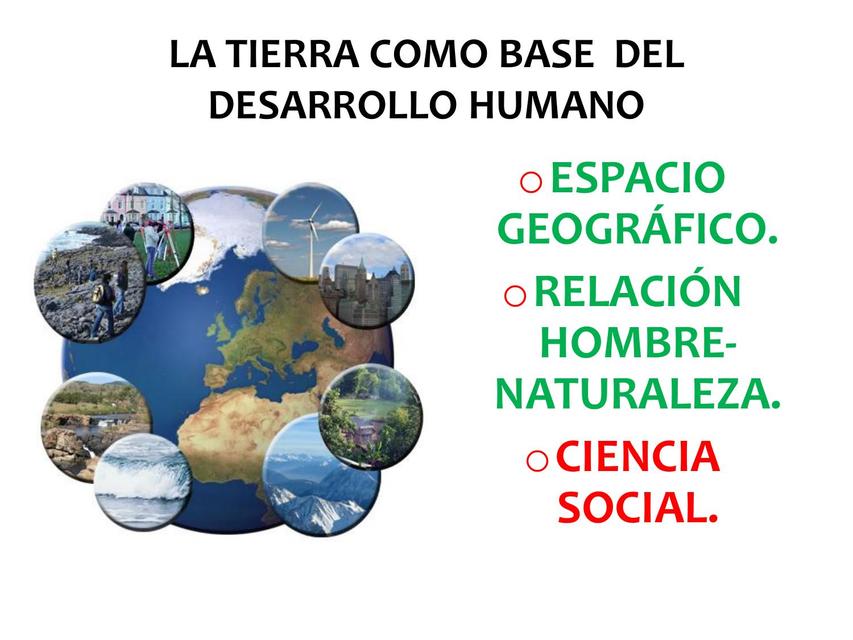 La Tierra Base Del Desarrollo Del Hombre